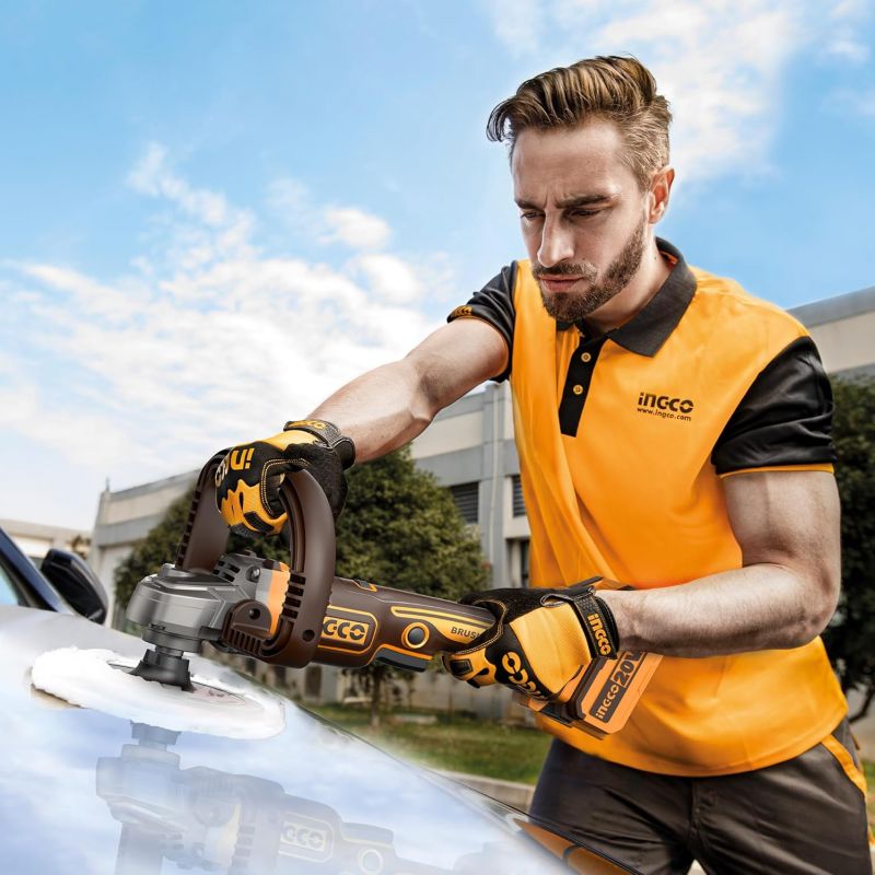 INGCO Leštička 180mm APLI2018 INGCO AKU 20V P20S INDUSTRIAL, bez akumulátora a nabíjačky