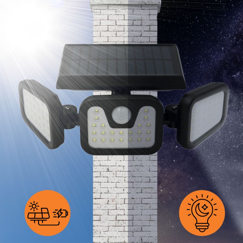 Kinekus Svetlo solárne Panta TrioSolar so senzorom pohybu KLC