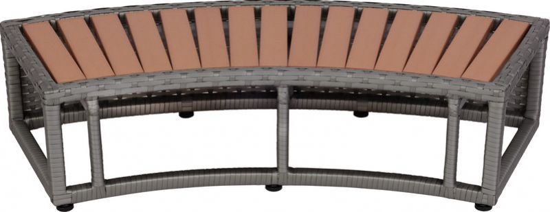 Kinekus Schodík k vírivke MSpa®, k okrúhlej vírivke, vzhľad ratanu, šedé, 92x30x22cm