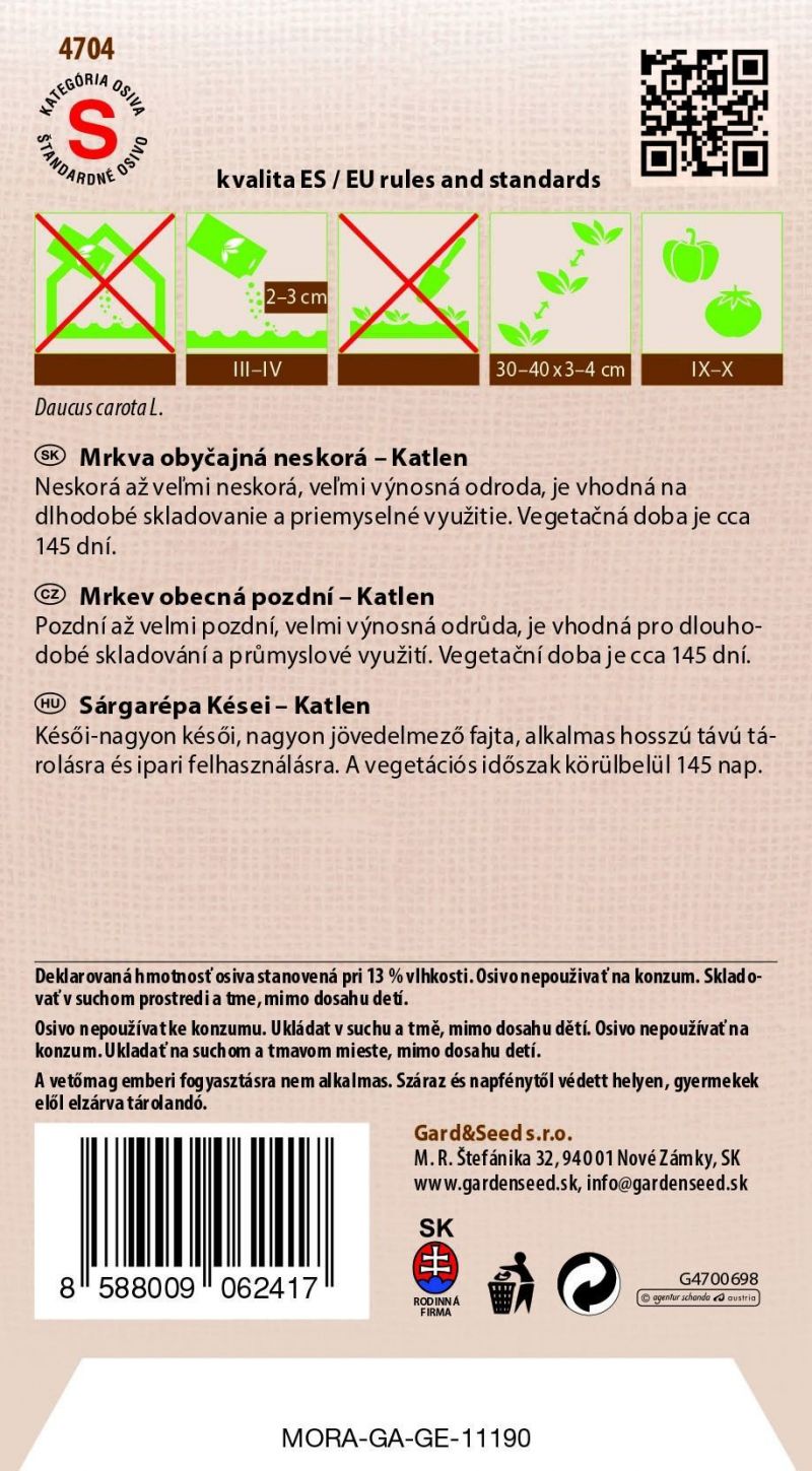 Kinekus Mrkva neskorá KATLEN #3SK