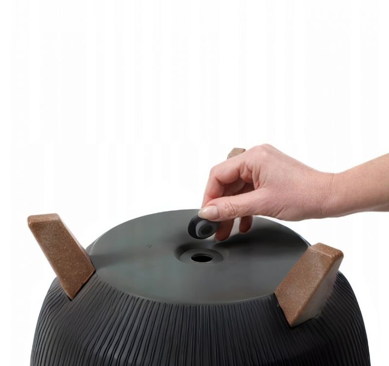 Kinekus Kvetináč plastový, priemer 290mm, ROMA JUMPER, čierny