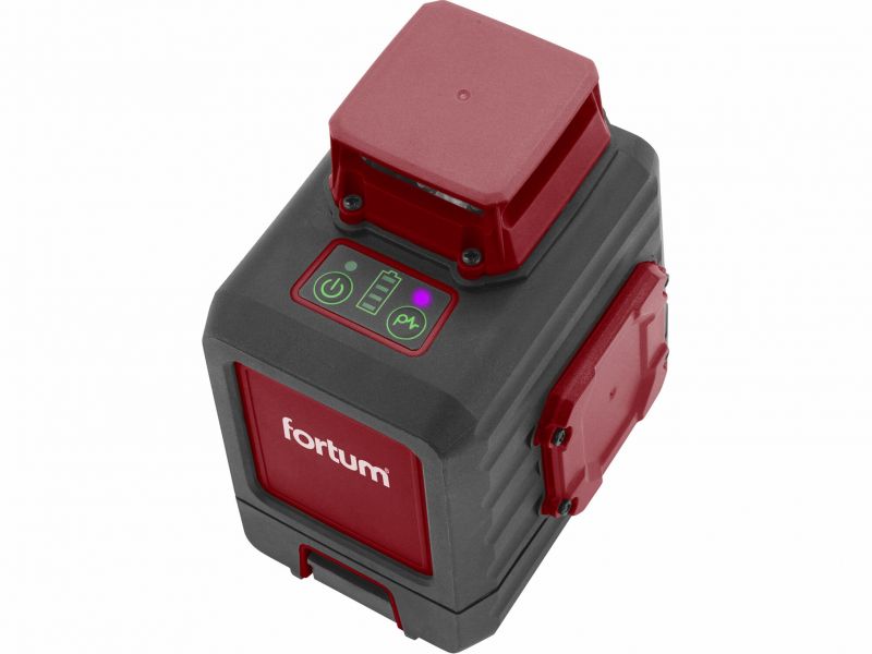 FORTUM Laser líniový samonivelačný 1D-1V (1H360-1V), zelený laser, pulz, 5,2Ah Li-ion aku