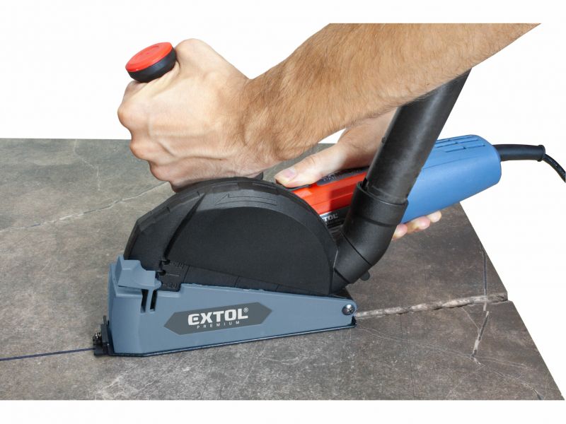 EXTOL PREMIUM Kryt s odsávaním pre uhl. brúsku 115-125mm, na rezanie