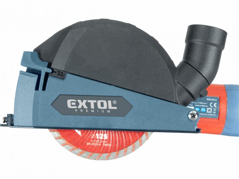 EXTOL PREMIUM Kryt s odsávaním pre uhl. brúsku 115-125mm, na rezanie