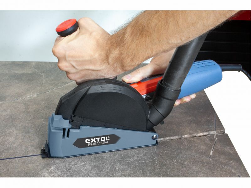 EXTOL PREMIUM Kryt s odsávaním pre uhl. brúsku 115-125mm, na rezanie