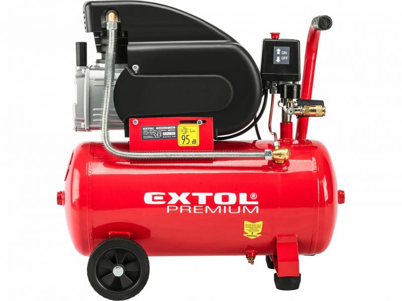 EXTOL PREMIUM Kompresor olejový, nádoba 24L, príkon 1,5kW, max 8bar