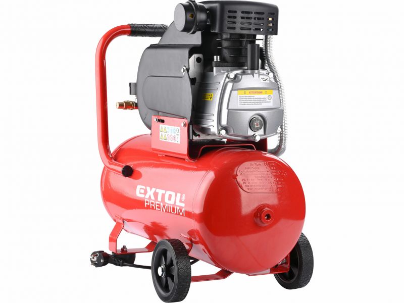 EXTOL PREMIUM Kompresor olejový, nádoba 24L, príkon 1,5kW, max 8bar