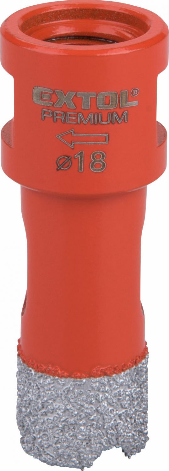 EXTOL PREMIUM Vrták korunkový diamantový do uhlovej brúsky, 18mm