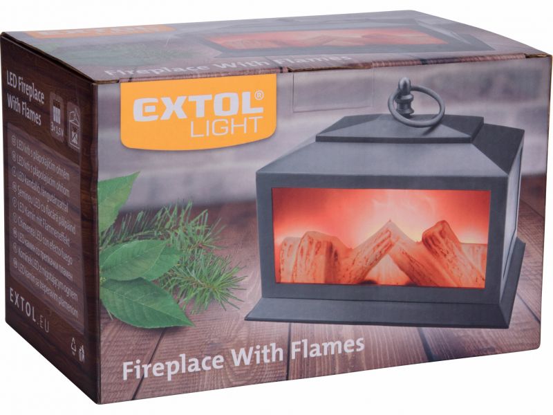 EXTOL LIGHT Krb svetelný, 4xLED, 3x1,5V AA, 22x20x14xm