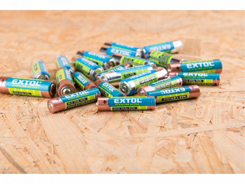 EXTOL ENERGY Batéria alkalická AAA, 1,5V, 20ks