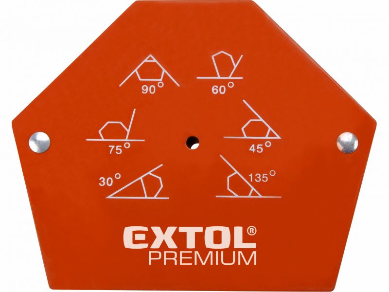 EXTOL PREMIUM Uholník na zváranie magnetický, 30-45-60-75-90-135st, sila magnetu 23 kg