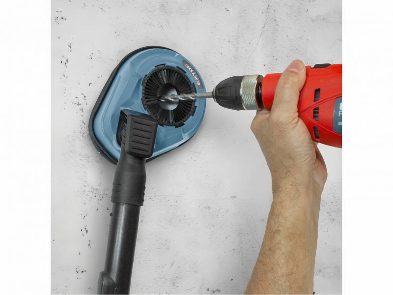 EXTOL PREMIUM Lapač prachu s prisávaním pre vŕtačku, vrták max. 68mm