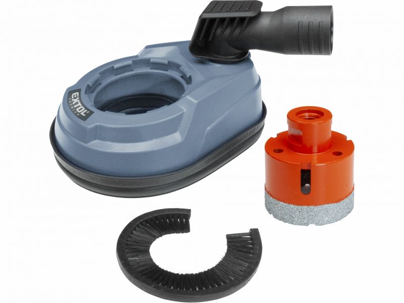 EXTOL PREMIUM Lapač prachu s prisávaním pre vŕtačku, vrták max. 68mm