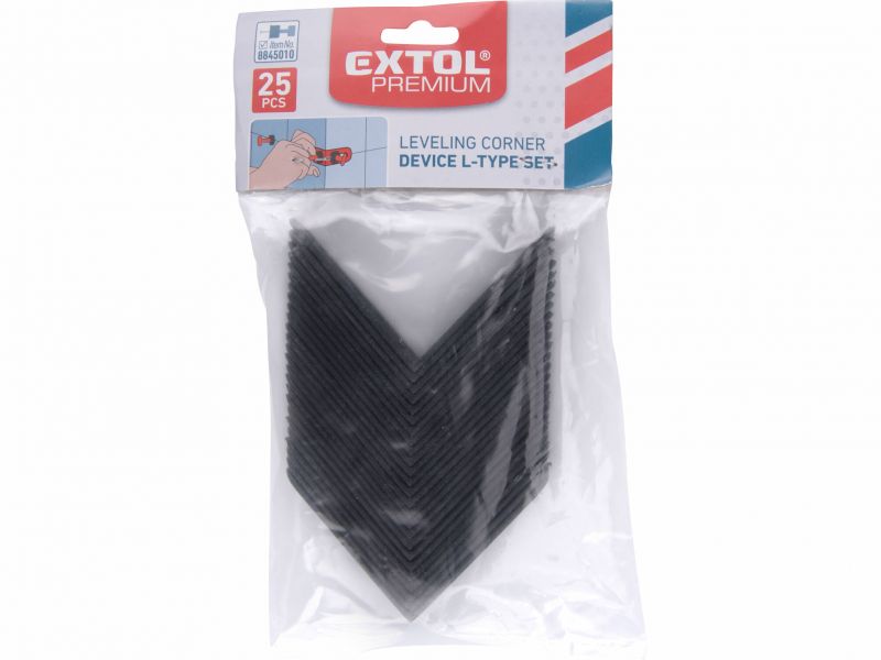 EXTOL PREMIUM Rohový profil k nivelizačným klipom k 8845010, 25ks