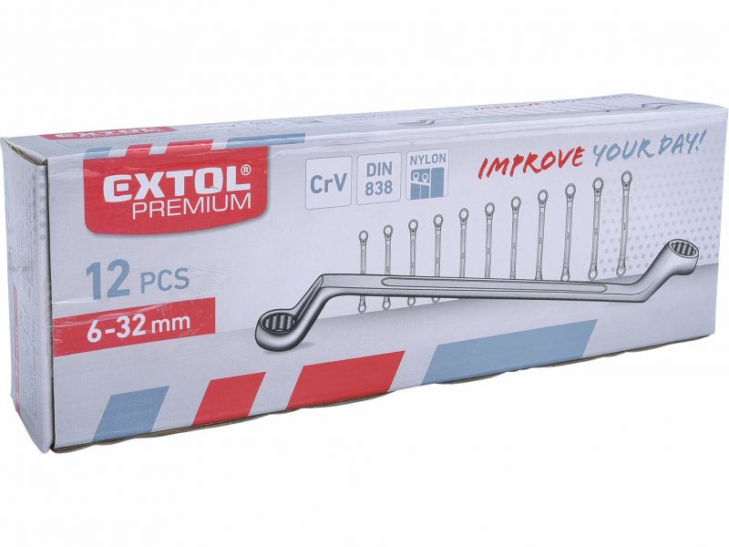 EXTOL PREMIUM Kľúče korunkové CV 6-32mm 12-diel