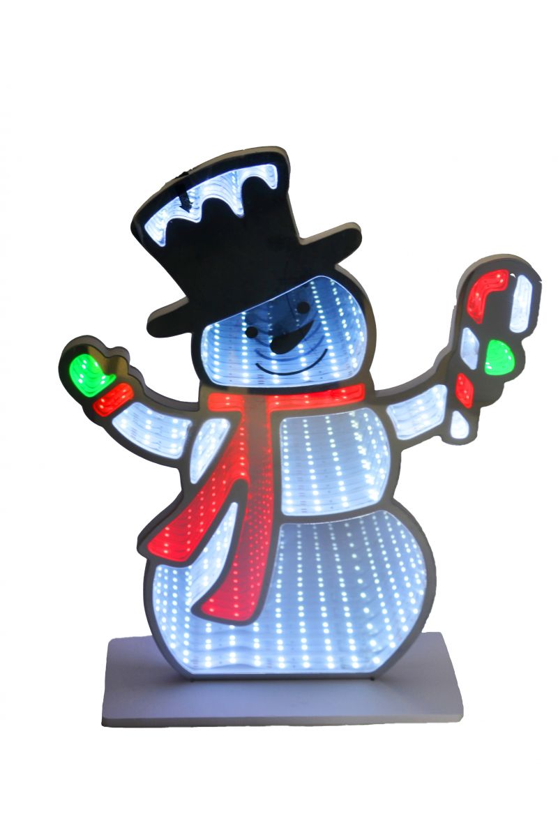 Kinekus Svetlo vianočné postavička LED Santa/snehuliak/škriatok zrkadlový efekt
