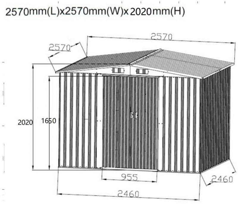 Domček na náradie GA88 GARDENKUS 259x257x202cm