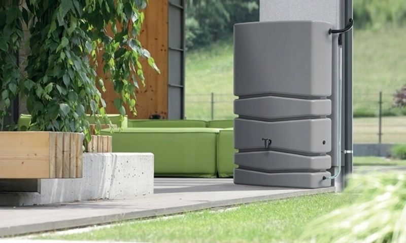 Kinekus Sud na dažďovú vodu AQUA TOWER 450L, svetlo sivý