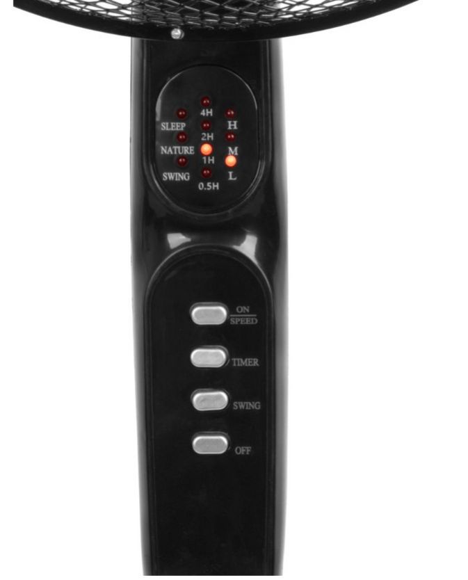Ventilátor, stojanový, s diaľkovým ovládaním, 40 cm, 45 W