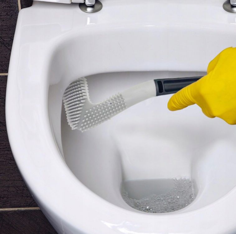 Kinekus Kefa WC komplet SMART s nádobkou, antibakteriálna, čierna silikónová