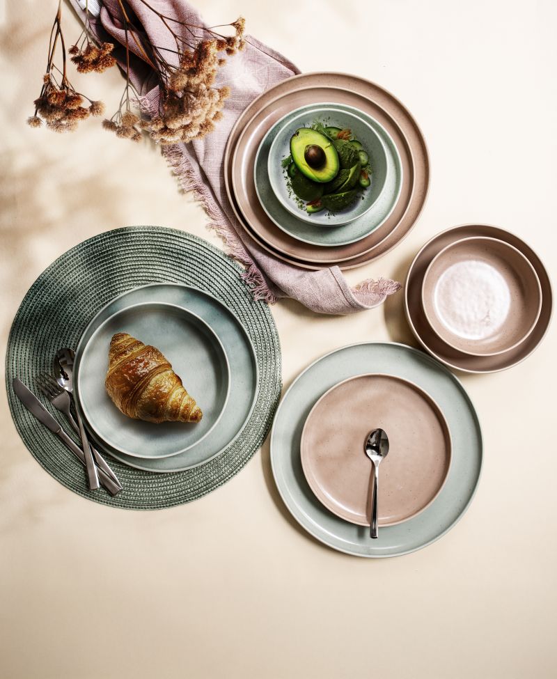 MODERNA Tanier dezertný porcelánový 19cm MODERNA púdrový