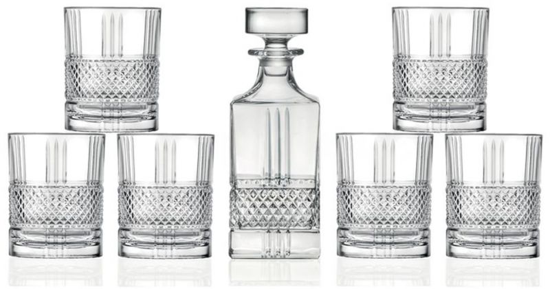Kinekus Pohár na whisky + fľaša 6ks BRILLANTE