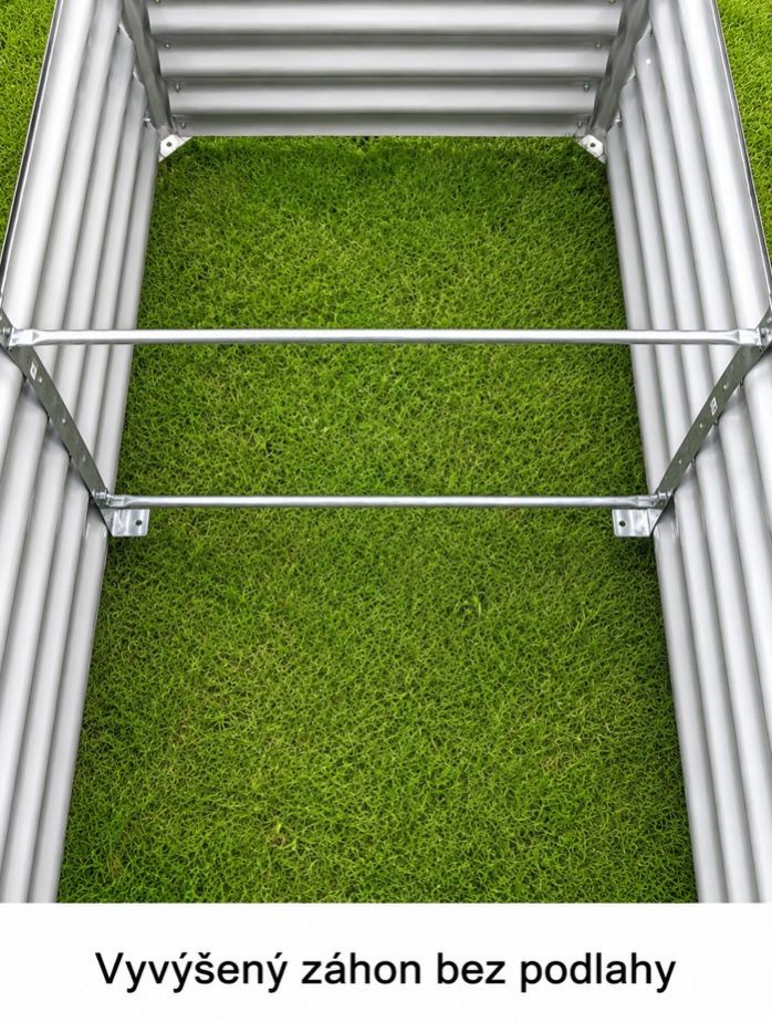 GARDENKUS Záhon vyvýšený oceľový hranatý 120x60x60cm drevodekor GARDENKUS