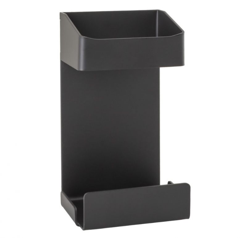 Kinekus Držiak / stojan na elektrickú zubnú kefku 7,4cm x 12,6cm x 5,7cm, na lepenie, čierny
