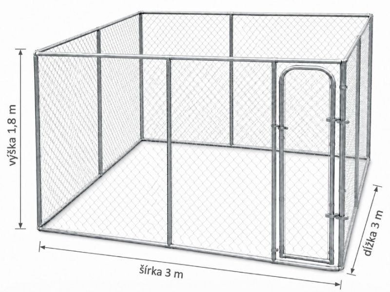 GARDENKUS Voliéra, klietka pre psa 300x300x180cm GARDENKUS