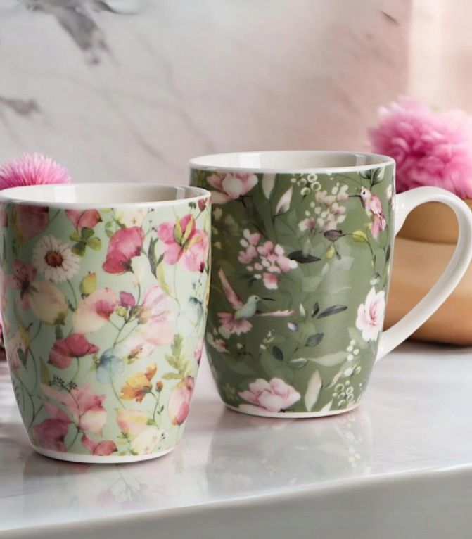 Hrnček porcelánový 360ml GRANDE, mix 2 vzorov