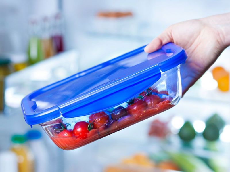 PYREX Dóza na potraviny s tesniacim vekom obdĺžniková, 20x15x5cm, 0,8L, sklo číre PYREX
