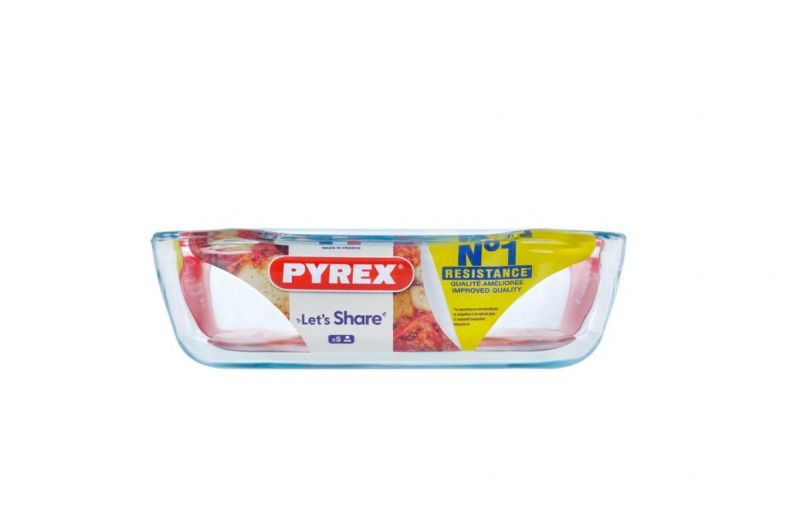 PYREX Pekáč s ušami hranatý, 35x23x7cm, 3L, sklo číre PYREX KLC