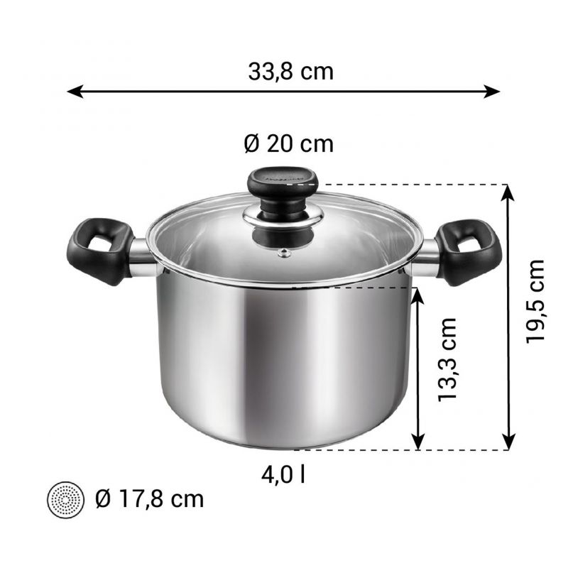 Kinekus Hrniec BRAVA 20cm, 4,0L s pokrievkou