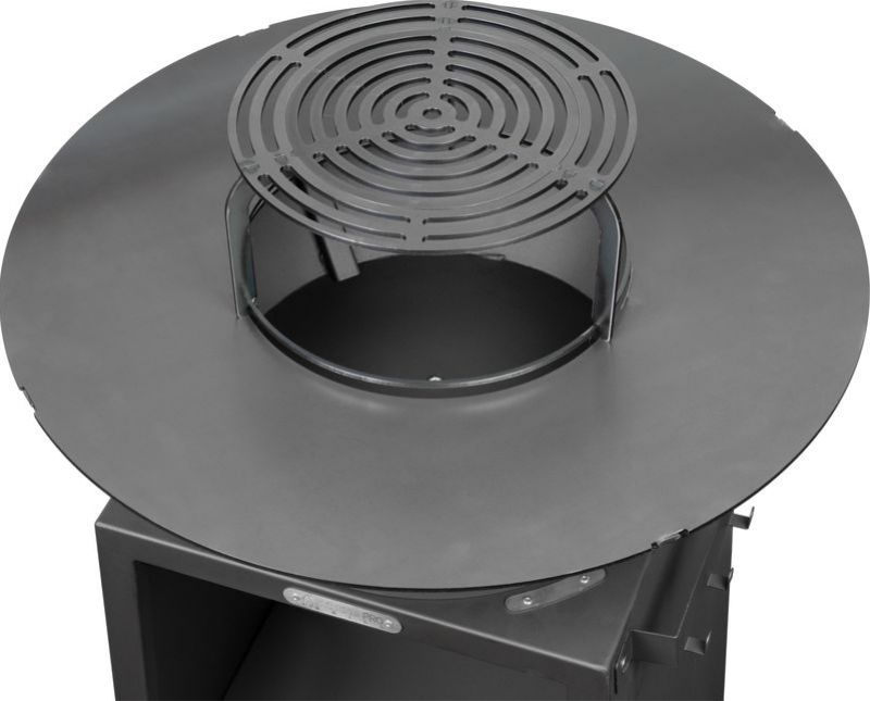 Kinekus Gril Fiesta s ohniskom, čierny, oceľ, priemer 75cm
