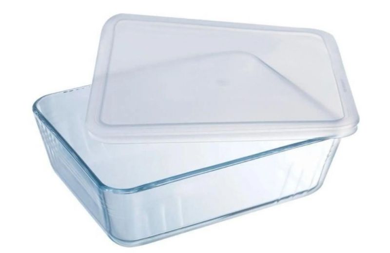 Dóza na potraviny s vekom obdĺžniková, 22x17x6cm, 1,5L, sklo číre PYREX foto3