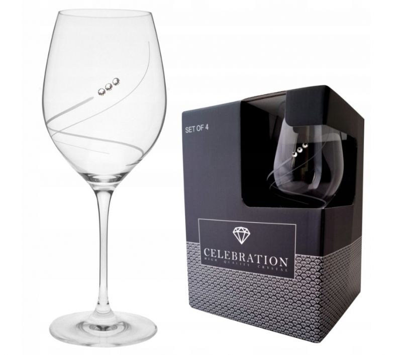 Kinekus Pohár na víno 470ml biele, sada 4ks, CRYSTALS