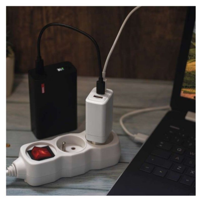 EMOS Adaptér USB univerzálny GaN do siete PD 65 W max
