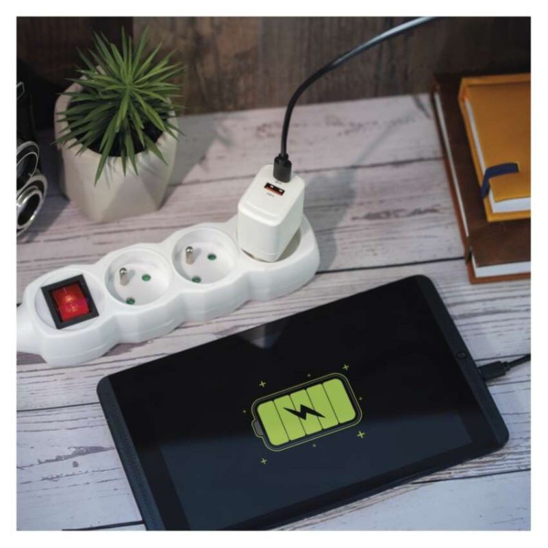 EMOS Adaptér USB univerzálny GaN do siete PD 20 W max