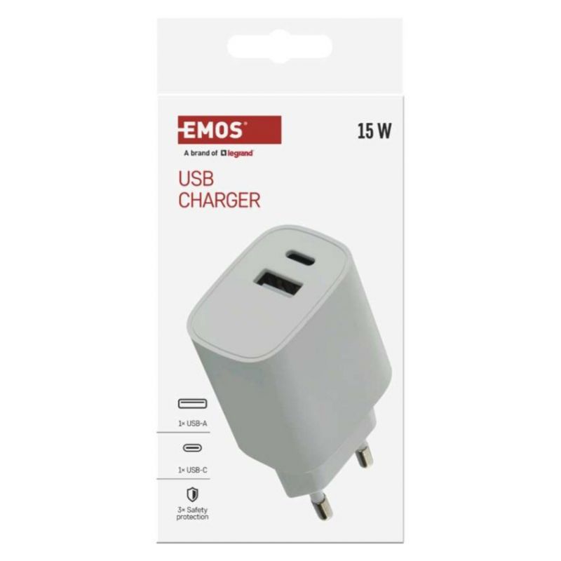 EMOS Adaptér USB univerzálny BASIC do siete 15 W max.