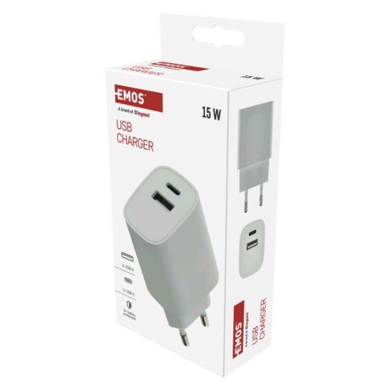 EMOS Adaptér USB univerzálny BASIC do siete 15 W max.