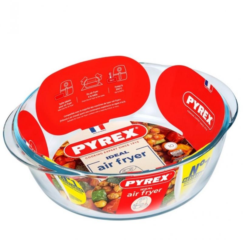 Misa sklenená okrúhla 2,3L do teplovzdušnej fritézy 26x23x8cm PYREX