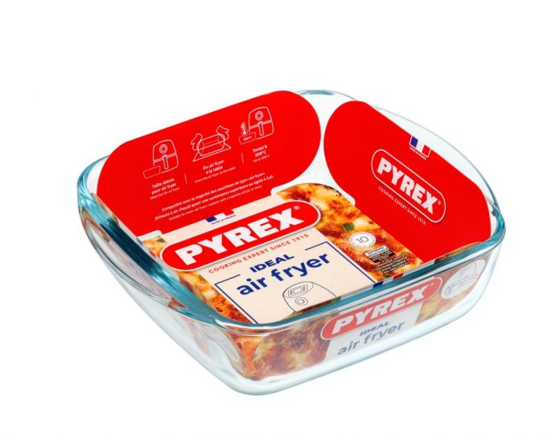 Misa sklenená štvorcová 1L do teplovzdušnej fritézy 20x17x6cm PYREX