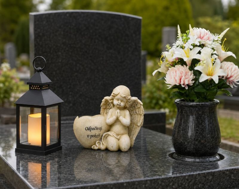 Lampáš svietnik s LED sviečkou 23 cm s časovačom čierny