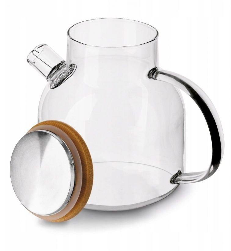 Kinekus Džbán sklenený s oceľovou špirálou1,3L + veko NEXO