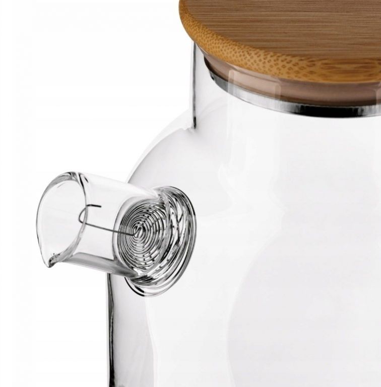 Kinekus Džbán sklenený s oceľovou špirálou1,3L + veko NEXO