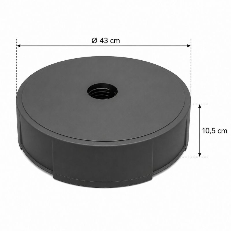Podstavec pod slnečník antracit 30 kg betón
