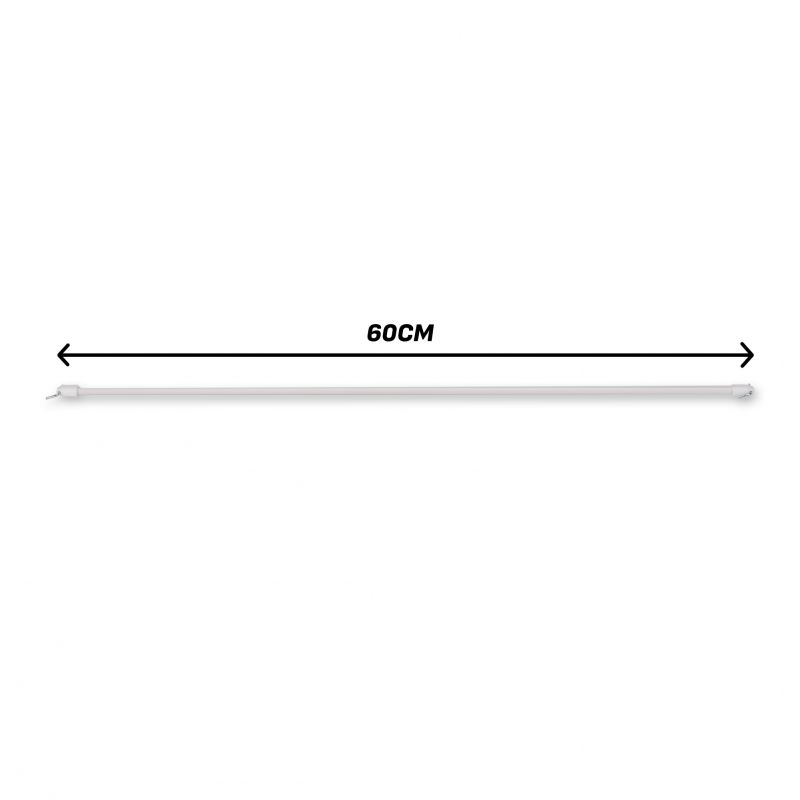 Kinekus Vitrážová tyč 60-90cm, plochá, biela