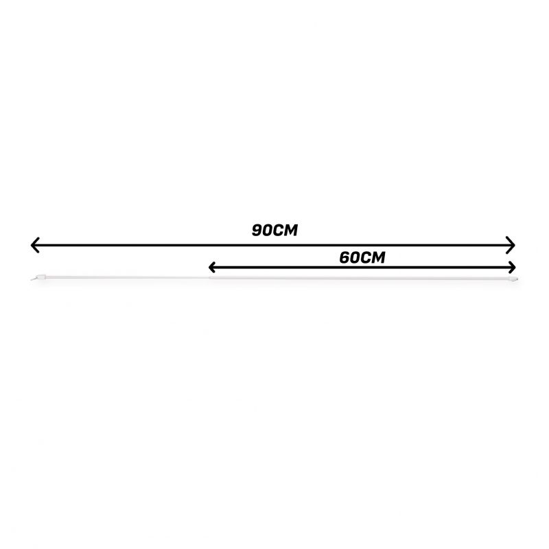 Kinekus Vitrážová tyč 60-90cm, plochá, biela