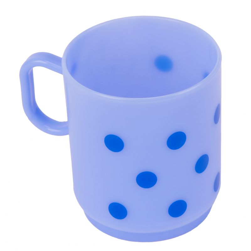 Kinekus Hrnček plastový, 250ml, modrý, BODKY