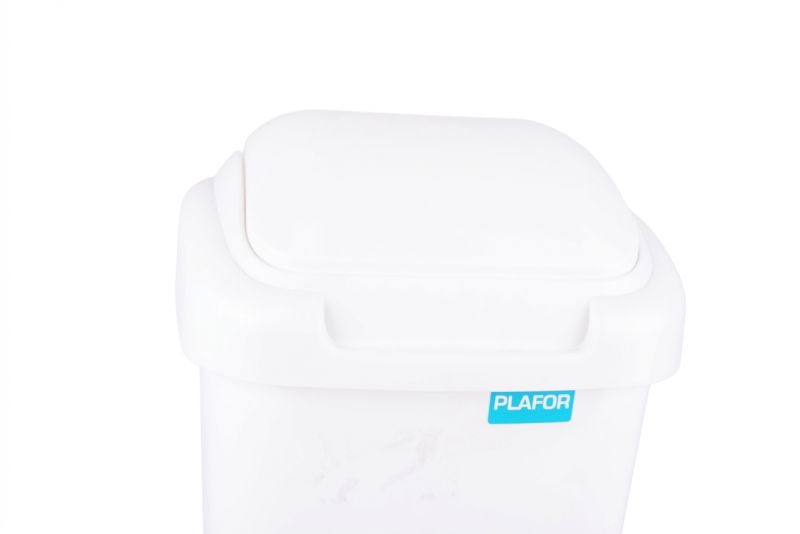 Kôš na odpad preklápací 15L, plastový, STANDARD, biely